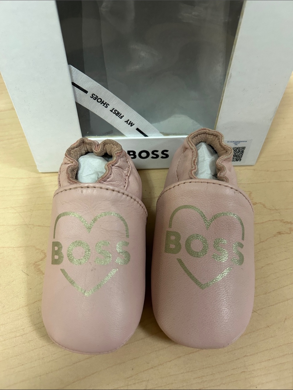 BOSS Pink Heart Toddler Shoes Size 4 / 19 European New with Box
